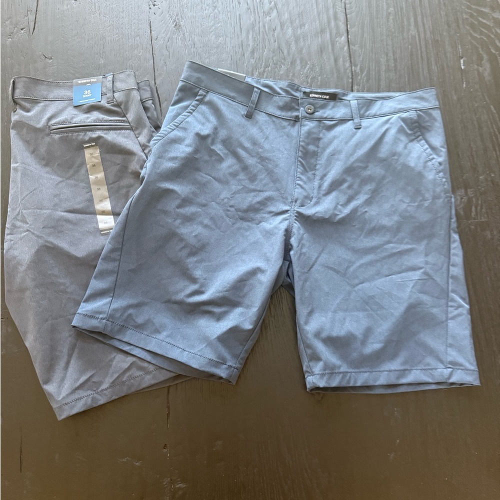Kenneth Cole Gray Moisture Wicking Pants 2 pair NWT 36